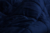 Navy Blue Microfiber Solid Color Plush Throw - Homeroots