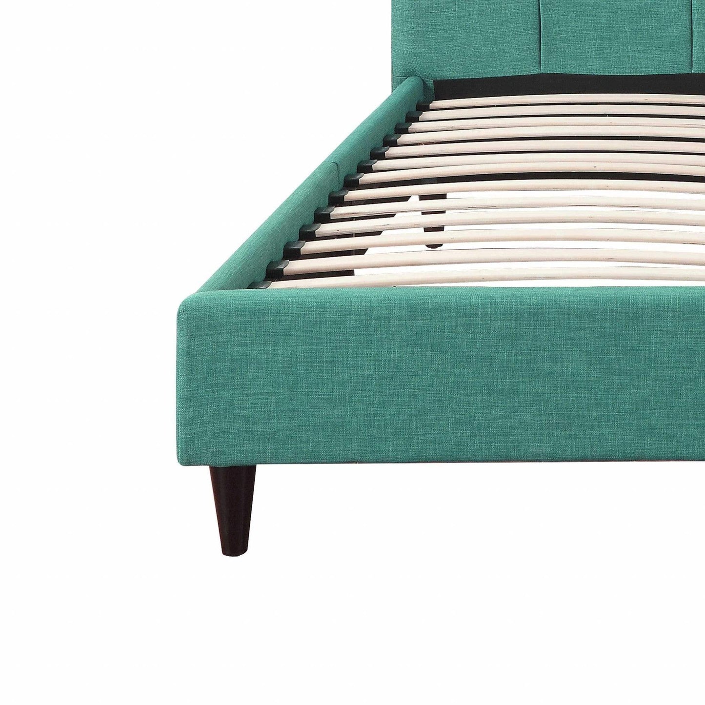 California King Blue Modern Upholstered Square Stitched Platform Bed - Homeroots - Flyclothing LLC