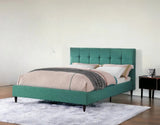 Blue Solid Wood King No Bed Frame - Homeroots