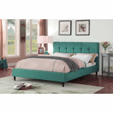 Blue Solid Wood King No Bed Frame - Homeroots - Flyclothing LLC