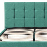 Blue Solid Wood King No Bed Frame - Homeroots