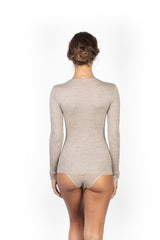 EGI Exclusive Merino Wool Blend Top V-Neck Lace Trim Long Sleeves. Proudly Made in Italy (303) - tittimitti - Flyclothing LLC