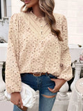 Frill Round Neck Long Sleeve Shirt - Trendsi - Flyclothing LLC