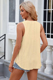 Eyelet Scoop Neck Wide Strap Tank - Trendsi - Flyclothing LLC