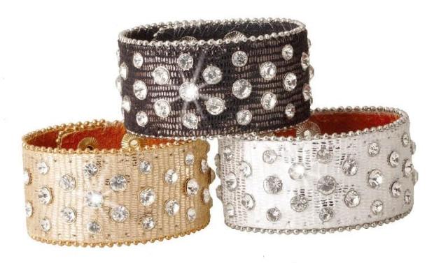Black Rhinestone Wristband - Anonymous - Flyclothing LLC