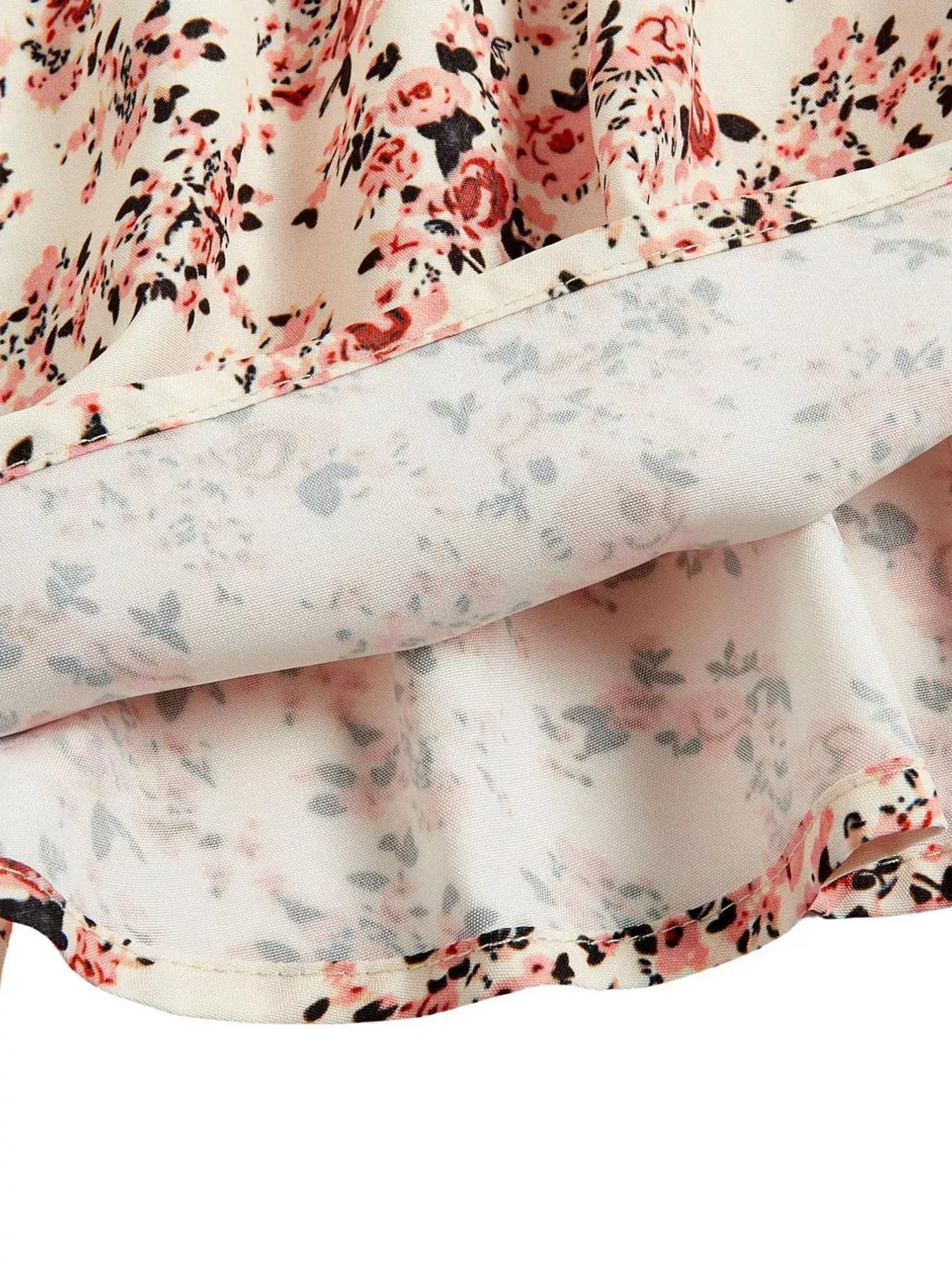 Floral Print Tie Strap Mini Dress - Trendsi - Flyclothing LLC