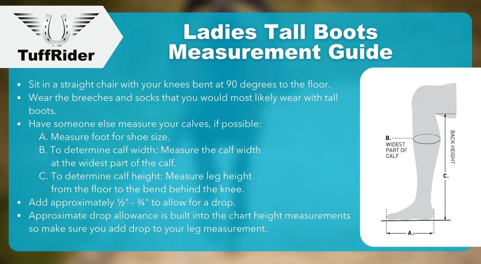 TuffRider Ladies Starter Back Zip Field Boots Synthetic Leather - Breeches.com - Flyclothing LLC