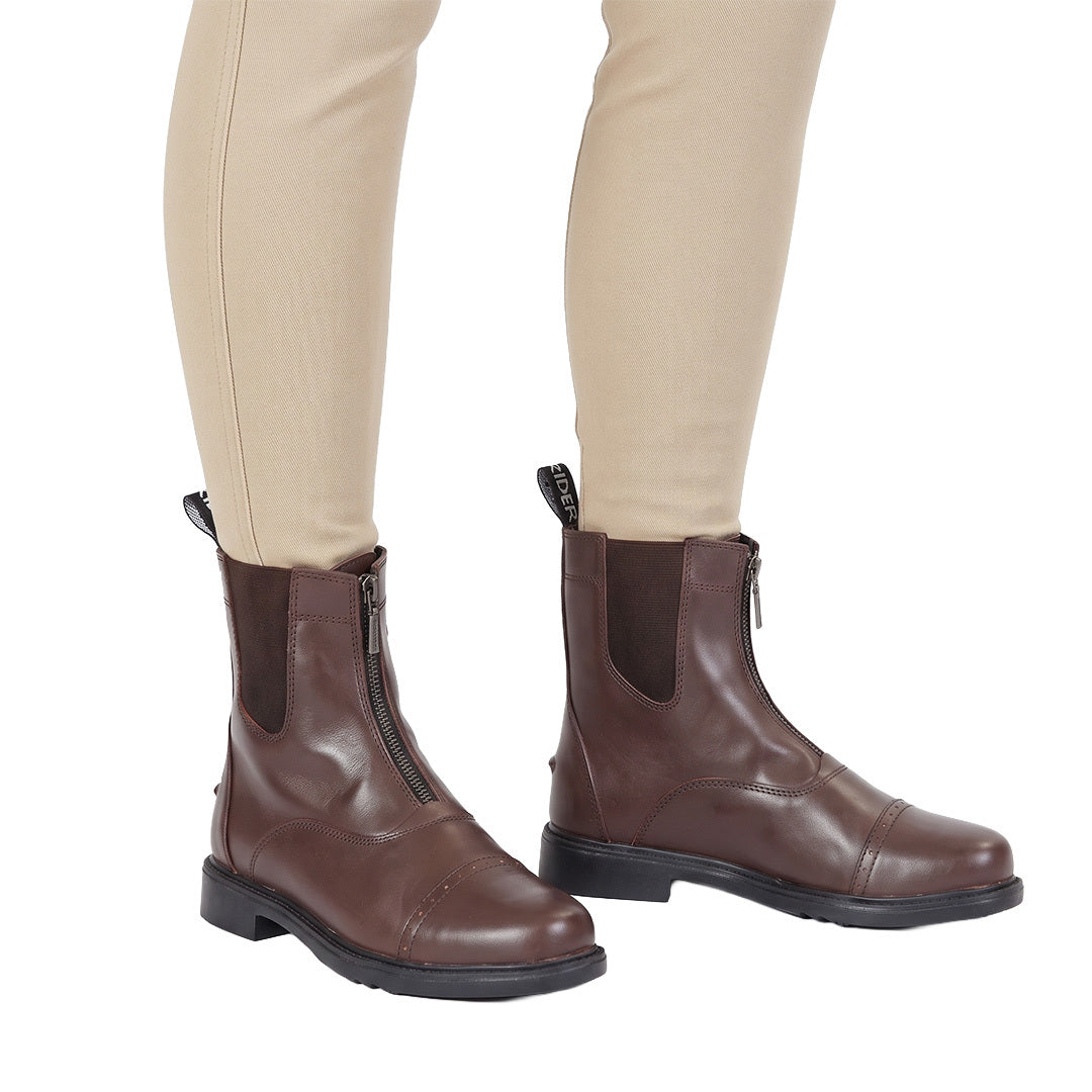 TuffRider Men's Baroque Front Zip Paddock Boots w/ Metal Zipper