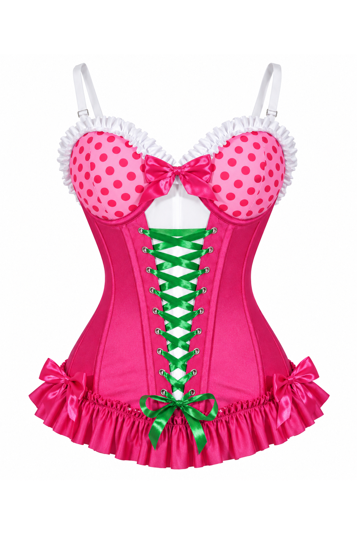 Daisy Corsets Lavish Raspberry Ruffle Sweetheart Bustier Corset - Daisy Corsets - Flyclothing LLC