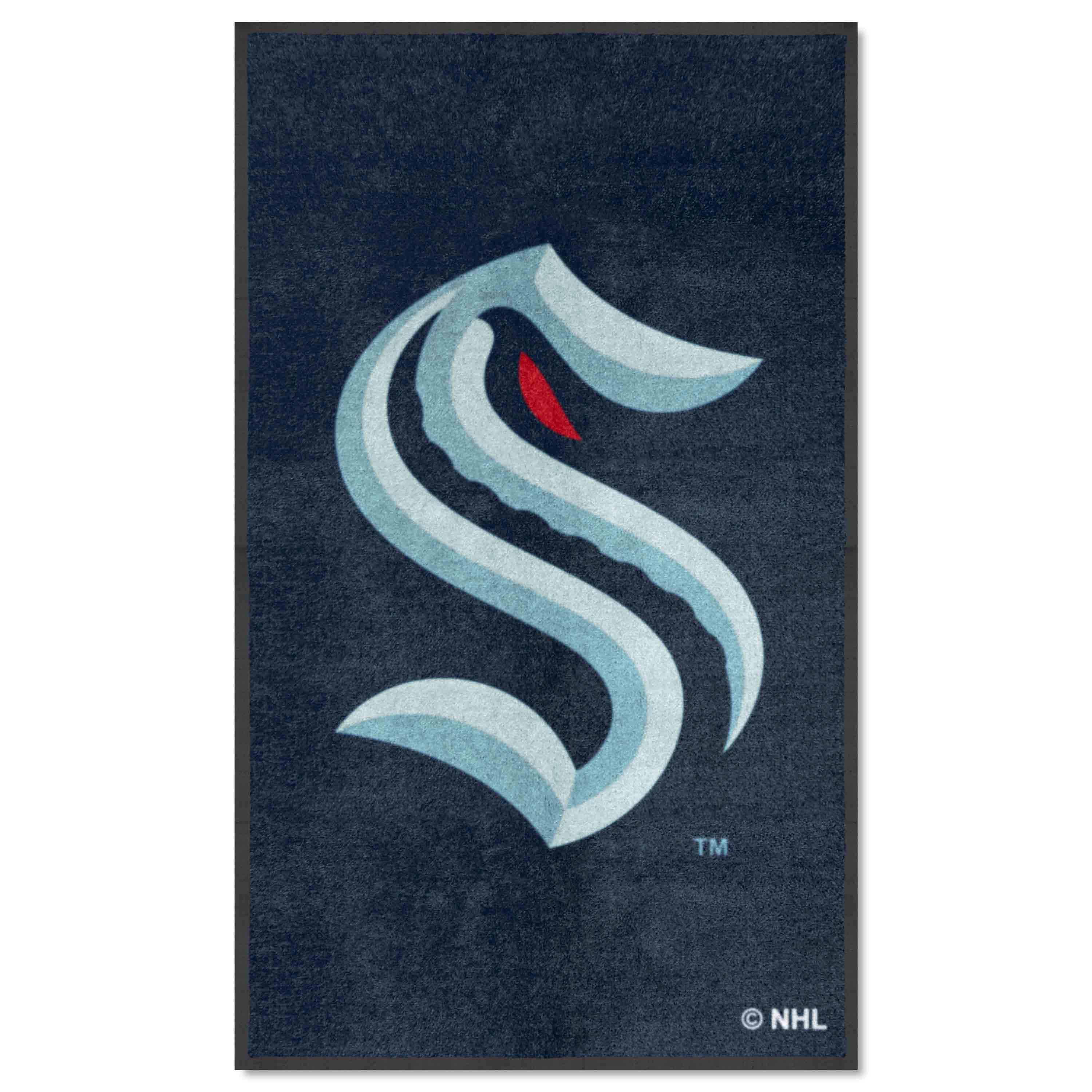 Seattle Kraken 3X5 High-Traffic Mat with Durable Rubber Backing - Portrait Orientation - Seattle Kraken
