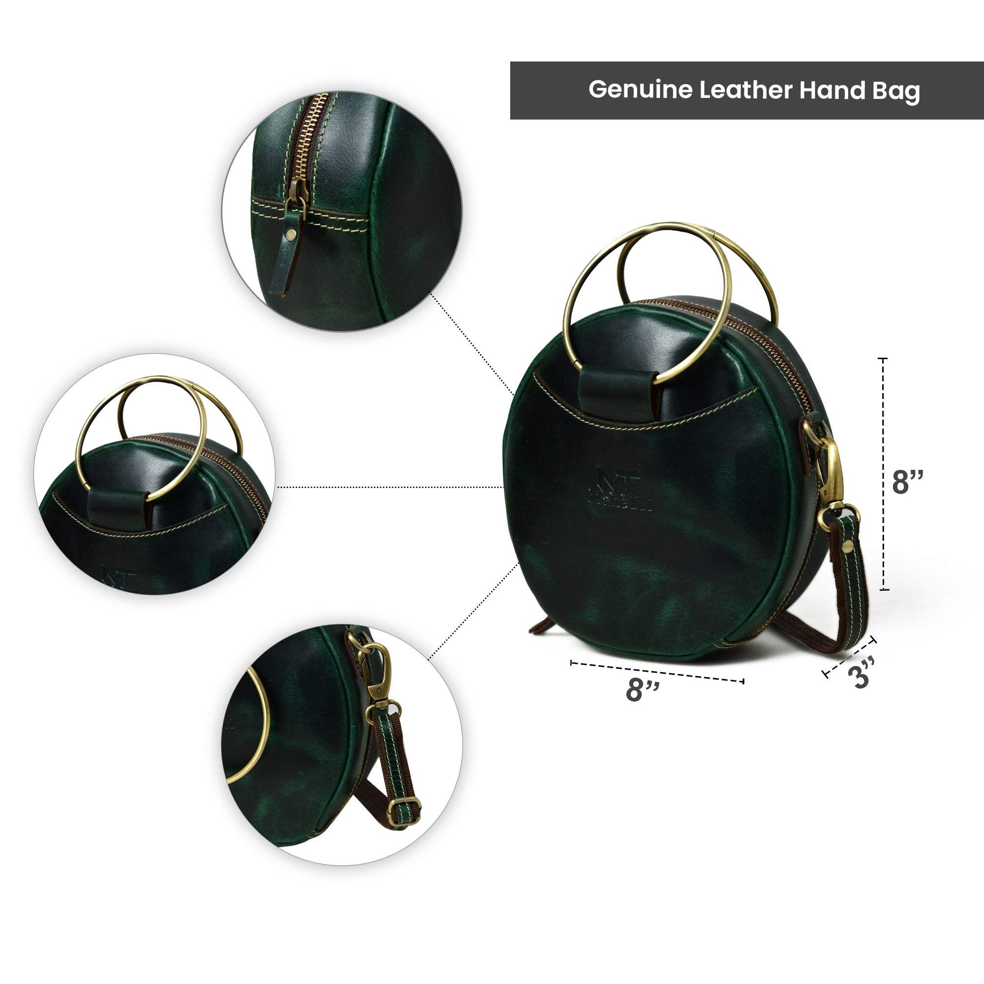 Rosie Sling Circle Bag - Classy Leather Bags - Flyclothing LLC