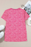 Animal Print Round Neck Short Sleeve T-Shirt - Trendsi - Flyclothing LLC