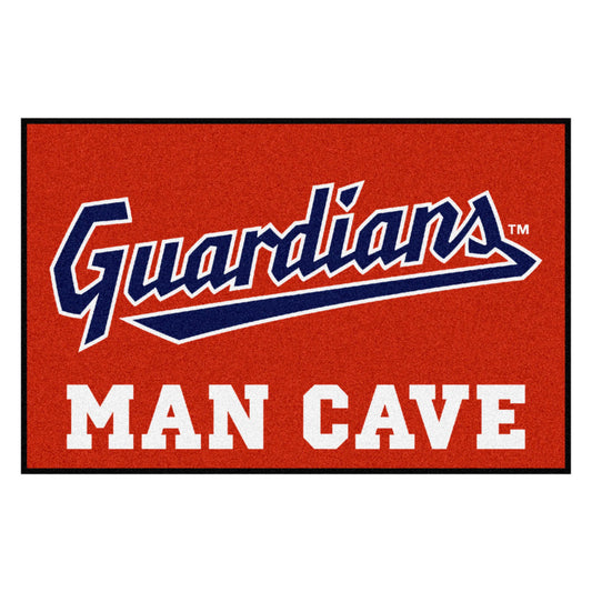 Cleveland Guardians Man Cave Starter Mat Accent Rug - 19in. x 30in. - Cleveland Guardians