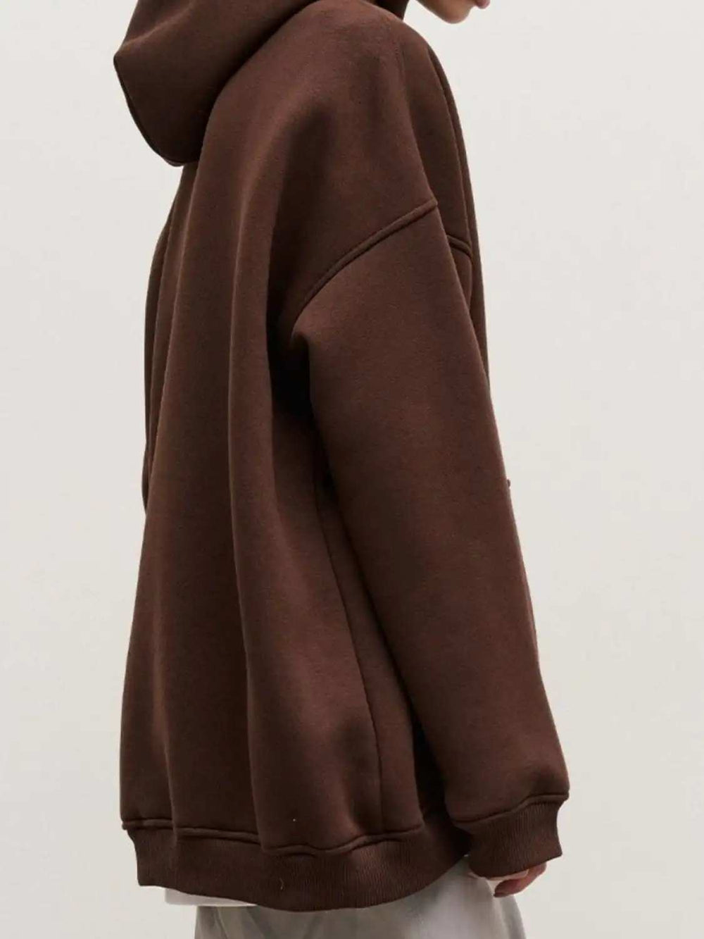 Pocketed Dropped Shoulder Long Sleeve Hoodie - Trendsi - Flyclothing LLC