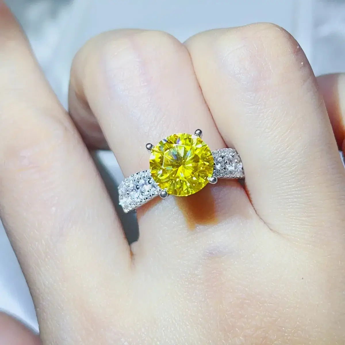 3 Carat Moissanite 925 Sterling Silver Ring - Trendsi - Flyclothing LLC