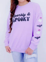 Full Size Halloween Round Neck Long Sleeve Sweatshirt Plus Size - Trendsi - Flyclothing LLC