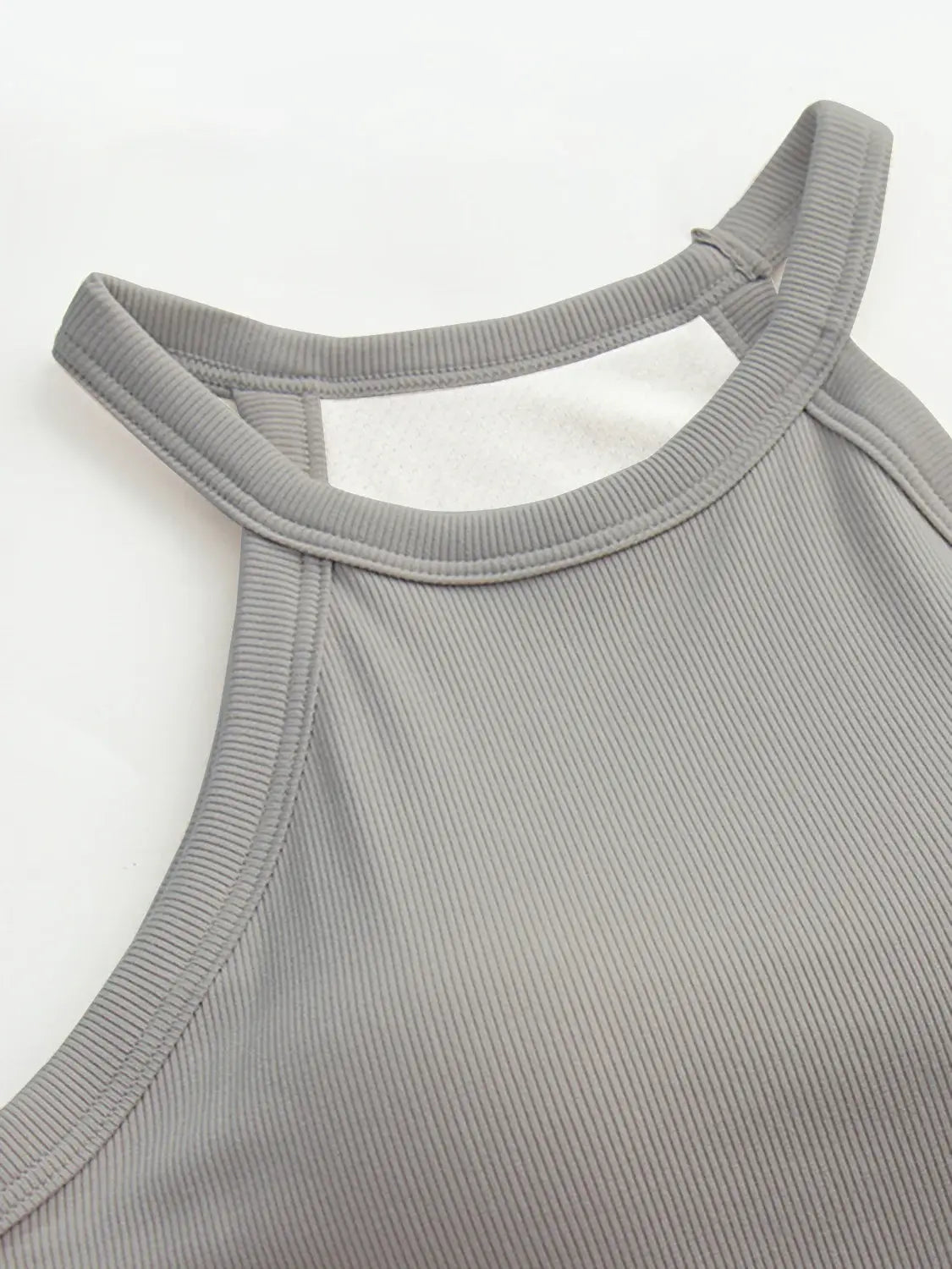 Grecian Neck Tank With Chest Pads - Trendsi - Flyclothing LLC