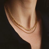 Stainless Steel Double-Layered Necklace - Trendsi - Flyclothing LLC