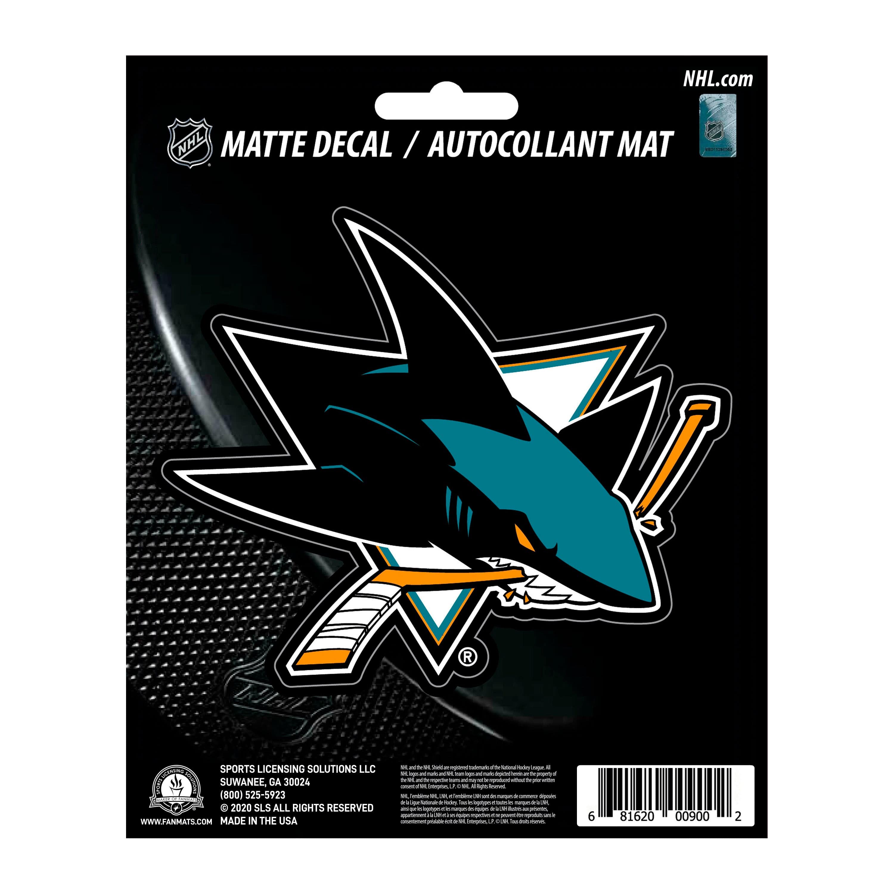 San Jose Sharks Matte Decal Sticker - San Jose Sharks