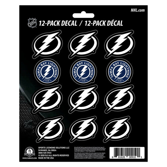 Tampa Bay Lightning 12 Count Mini Decal Sticker Pack