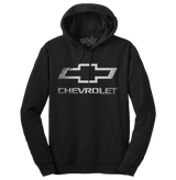 Chevrolet Logo Pullover Hooded Fleece Sweatshirt - Black