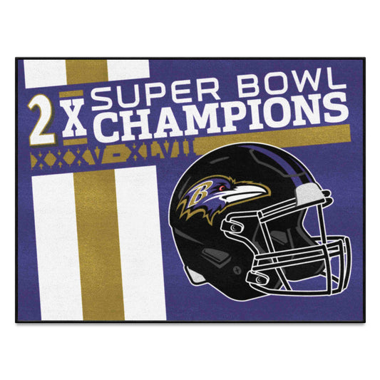 Baltimore Ravens All-Star Rug - 34 in. x 42.5 in. Plush Area Rug - Baltimore Ravens