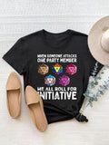 Graphic Round Neck Short Sleeve T-Shirt - Trendsi