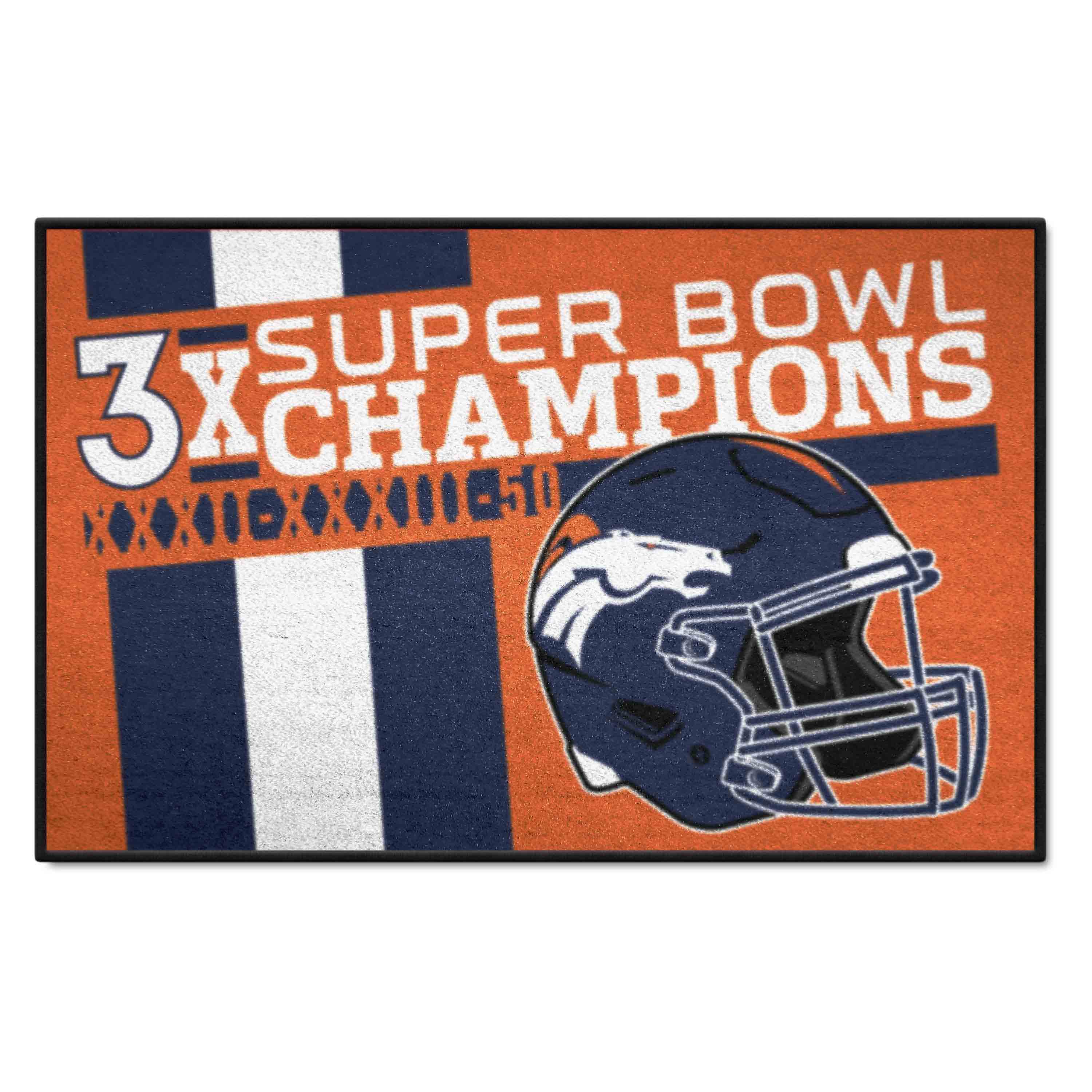 Denver Broncos All-Star Rug - 34 in. x 42.5 in. Plush Area Rug - Denver Broncos