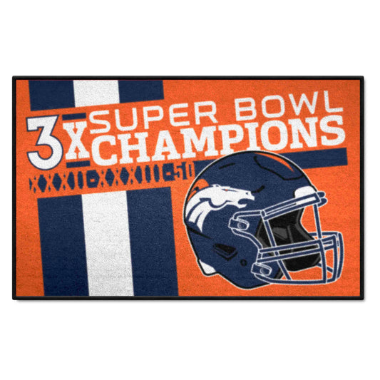 Denver Broncos All-Star Rug - 34 in. x 42.5 in. Plush Area Rug - Denver Broncos