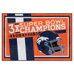 Denver Broncos Dynasty 5ft. x 8ft. Plush Area Rug - Denver Broncos