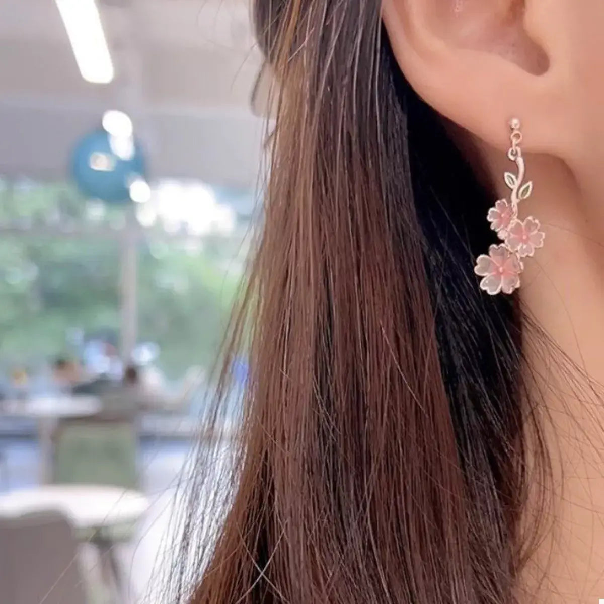 Asymmetrical Flower Drop Earrings - Trendsi - Flyclothing LLC