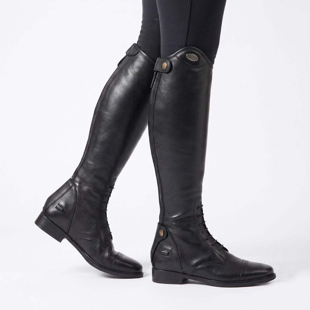 TuffRider Ladies Belmont Genuine Leather Field Boots Black - Breeches.com - Flyclothing LLC