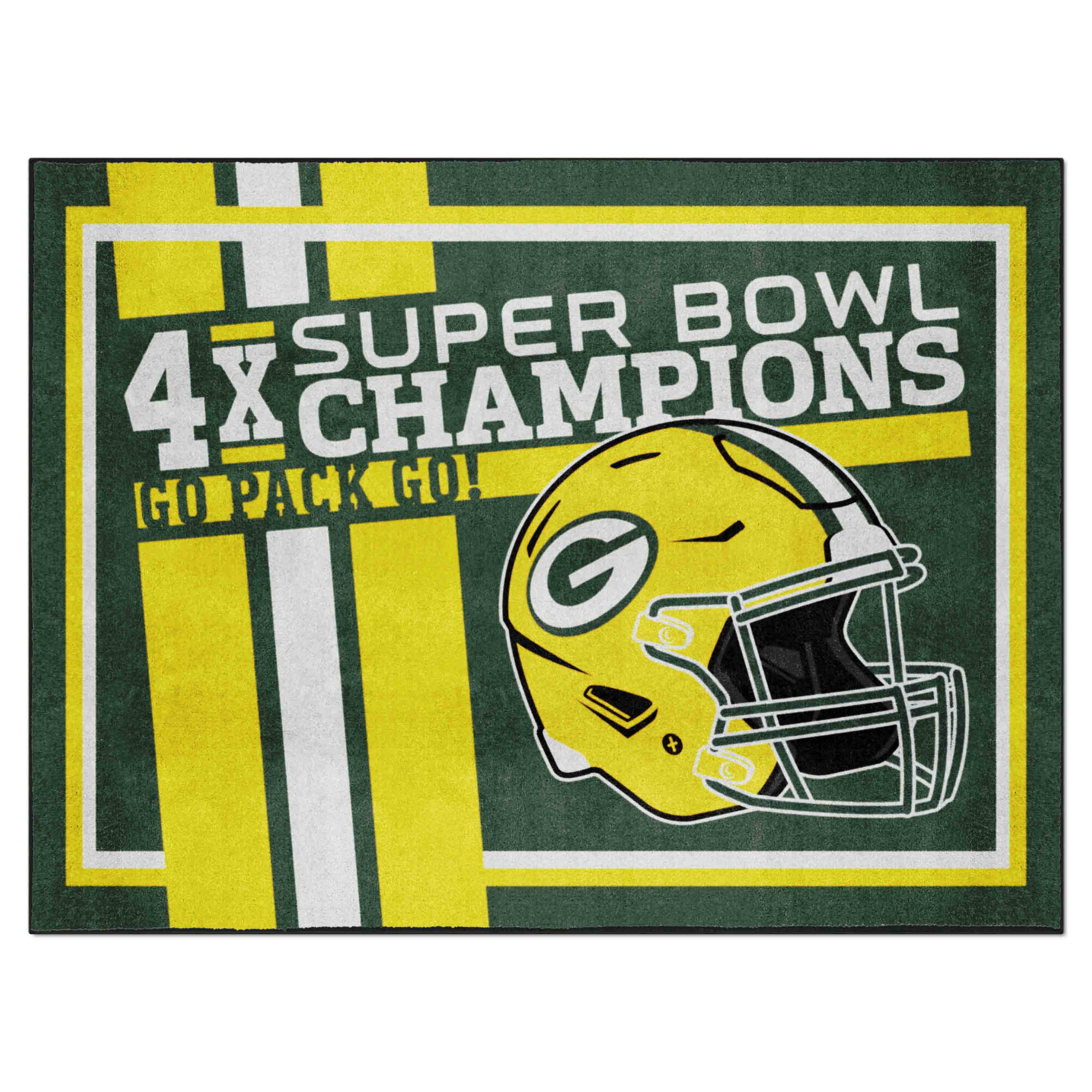 Green Bay Packers Dynasty 8ft. x 10ft. Plush Area Rug - Green Bay Packers