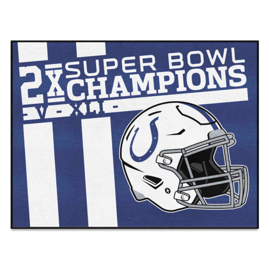 Indianapolis Colts All-Star Rug - 34 in. x 42.5 in. Plush Area Rug - Indianapolis Colts