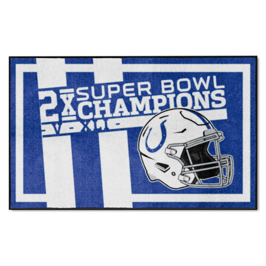 Indianapolis Colts Dynasty 4ft. x 6ft. Plush Area Rug - Indianapolis Colts