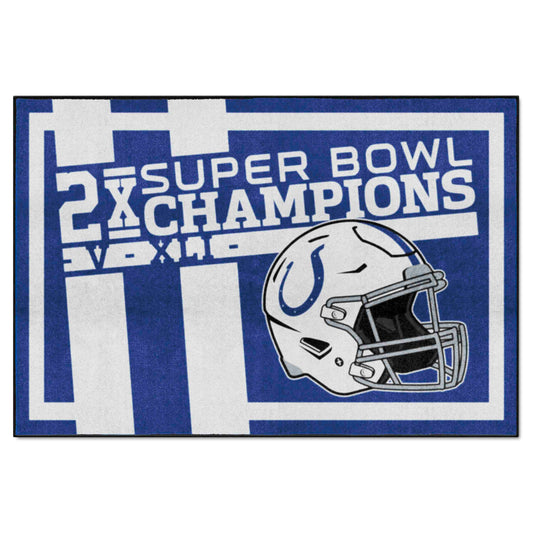 Indianapolis Colts Dynasty 5ft. x 8ft. Plush Area Rug - Indianapolis Colts