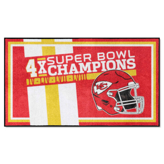 Kansas City Chiefs Dynasty 3ft. x 5ft. Plush Area Rug - Kansas City Chiefs