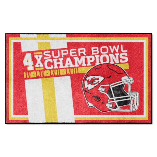Kansas City Chiefs Dynasty 4ft. x 6ft. Plush Area Rug - Kansas City Chiefs