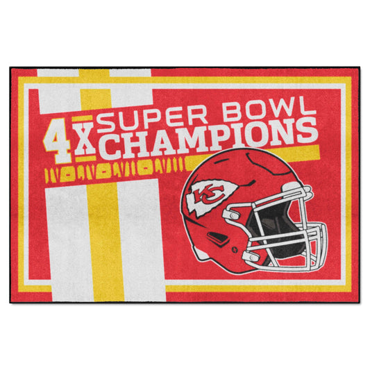 Kansas City Chiefs Dynasty 5ft. x 8ft. Plush Area Rug - Kansas City Chiefs