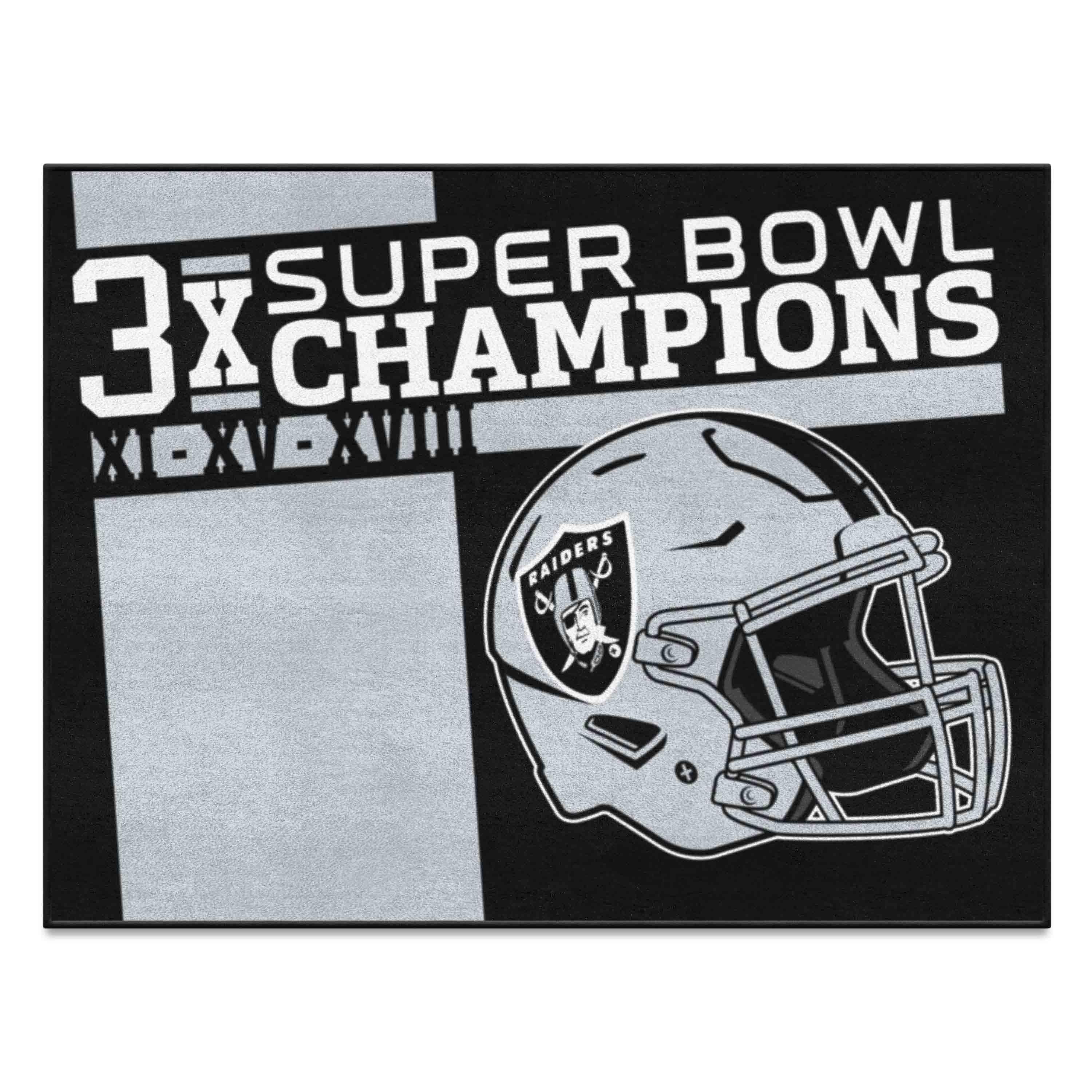 Las Vegas Raiders All-Star Rug - 34 in. x 42.5 in. Plush Area Rug - Las Vegas Raiders