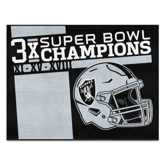 Las Vegas Raiders All-Star Rug - 34 in. x 42.5 in. Plush Area Rug - Las Vegas Raiders