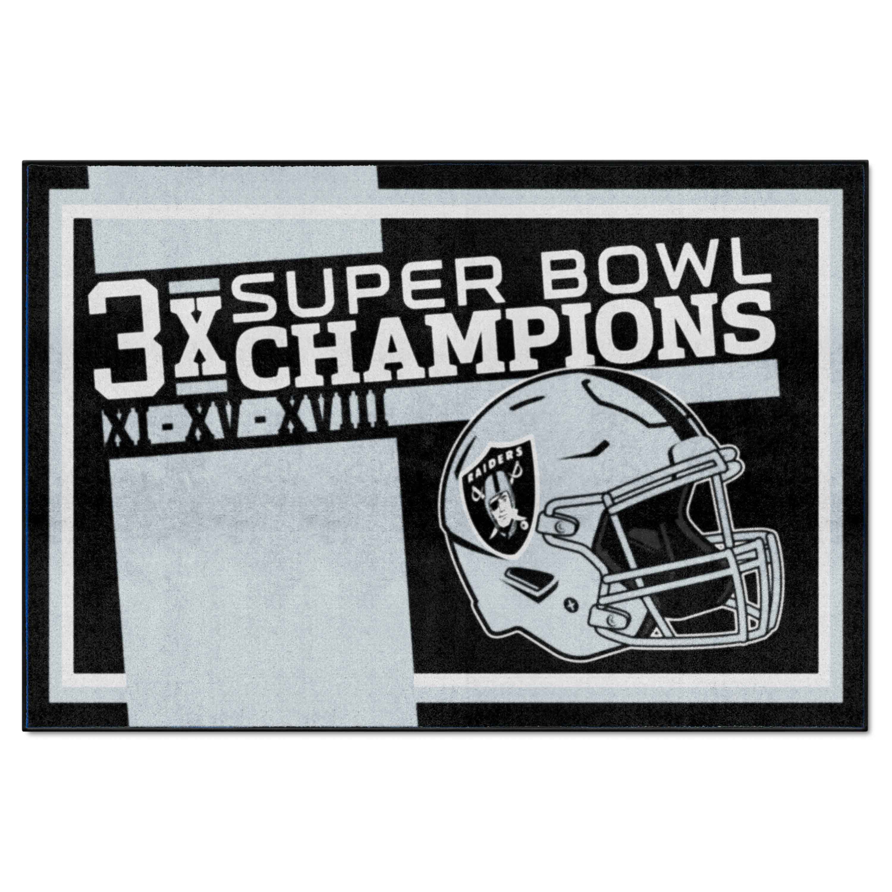 Las Vegas Raiders Dynasty 5ft. x 8ft. Plush Area Rug - Las Vegas Raiders