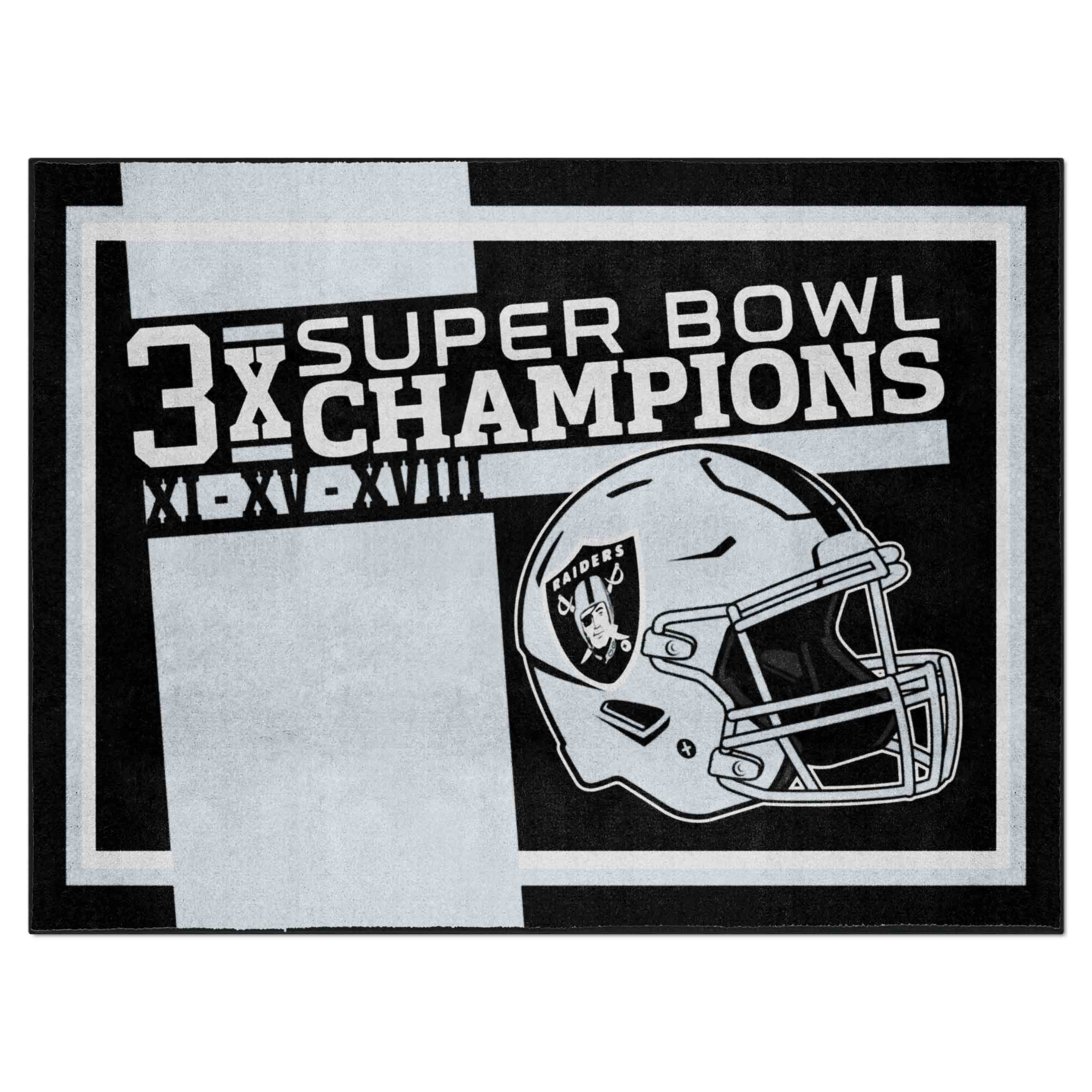 Las Vegas Raiders Dynasty 8ft. x 10ft. Plush Area Rug - Las Vegas Raiders