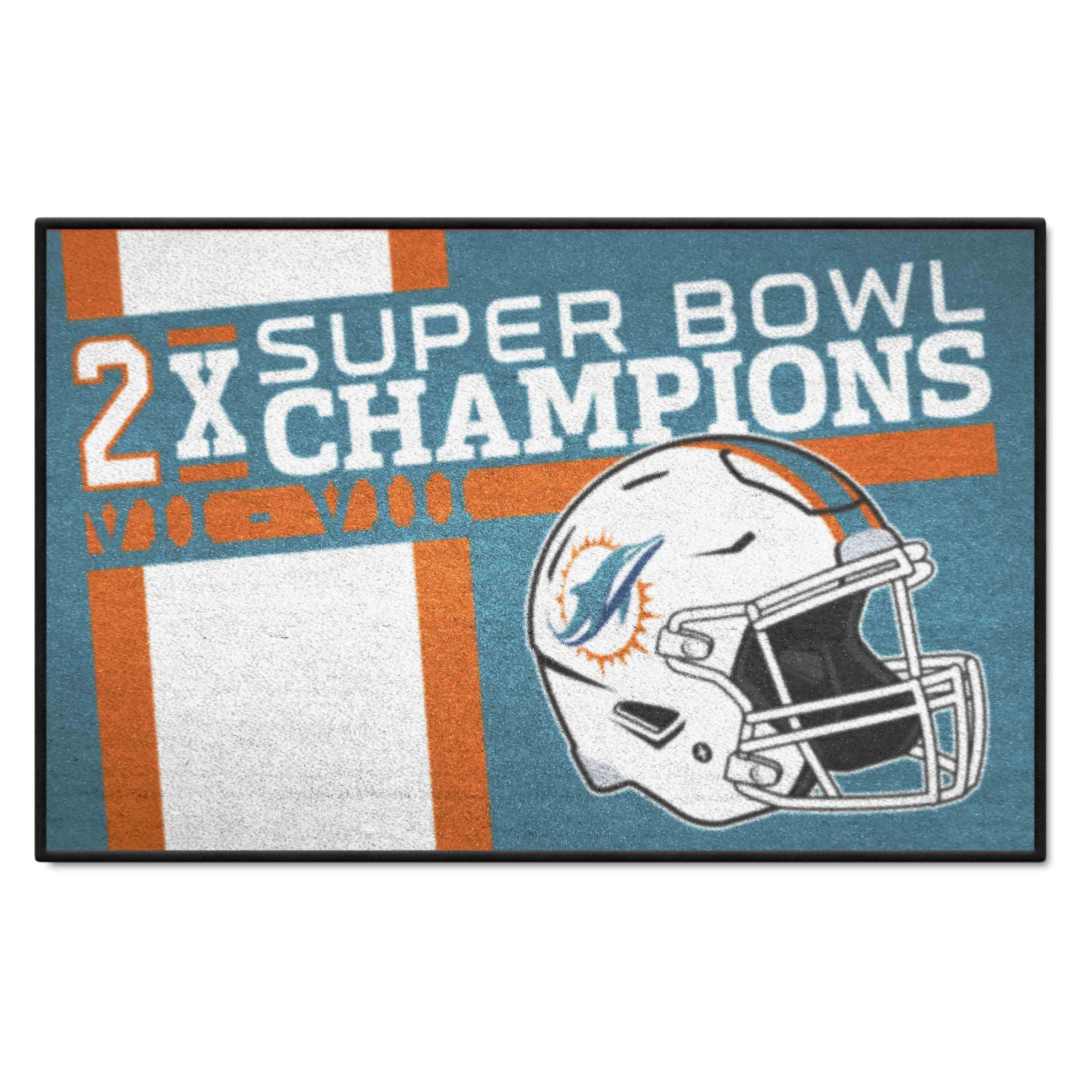 Miami Dolphins Dynasty Starter Mat Accent Rug - 19in. x 30in. - Miami Dolphins