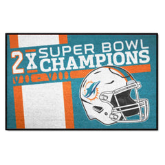 Miami Dolphins Dynasty Starter Mat Accent Rug - 19in. x 30in. - Miami Dolphins