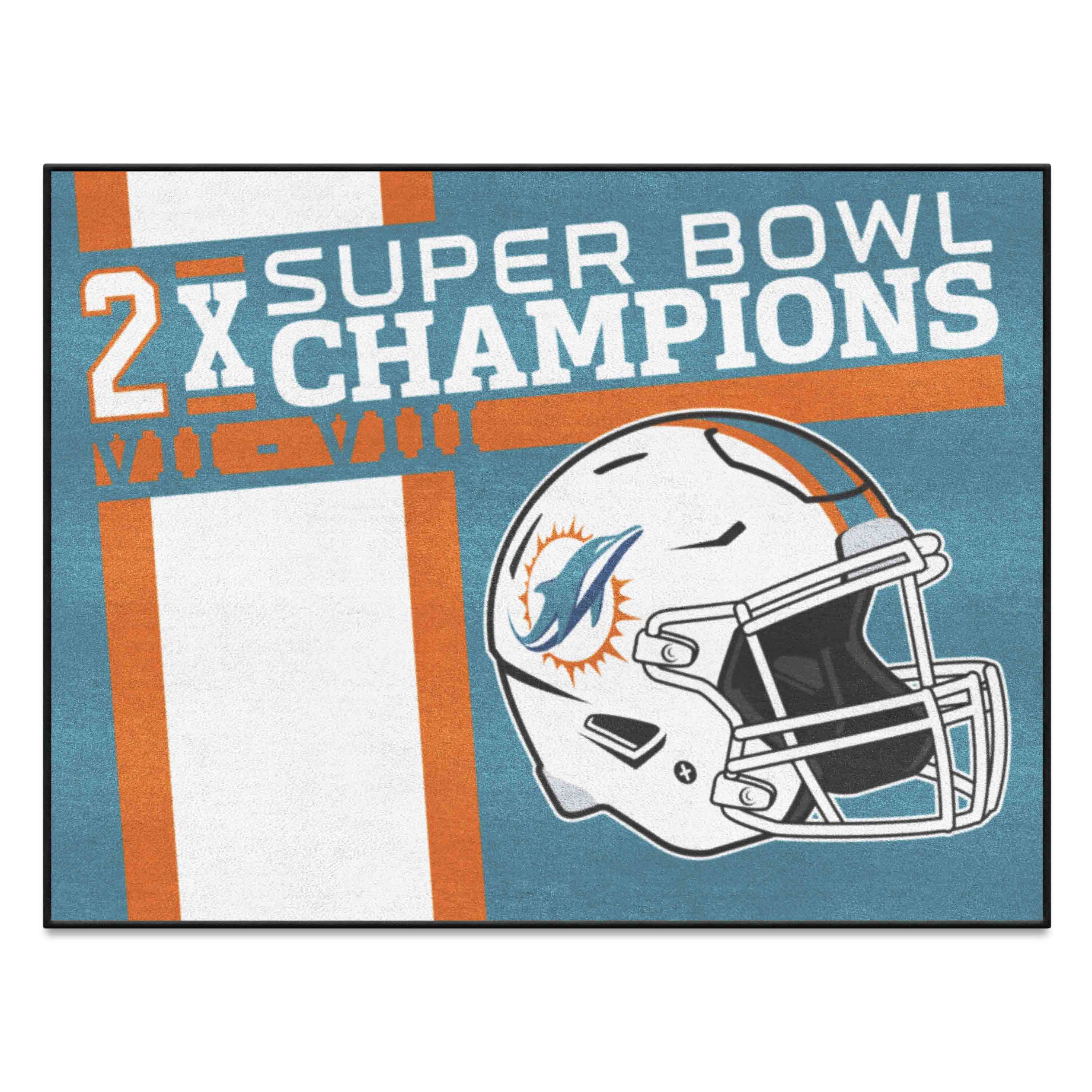 Miami Dolphins All-Star Rug - 34 in. x 42.5 in. Plush Area Rug - Miami Dolphins