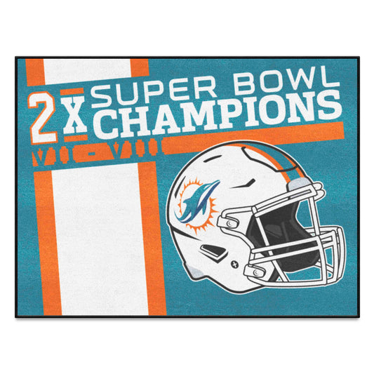 Miami Dolphins All-Star Rug - 34 in. x 42.5 in. Plush Area Rug - Miami Dolphins