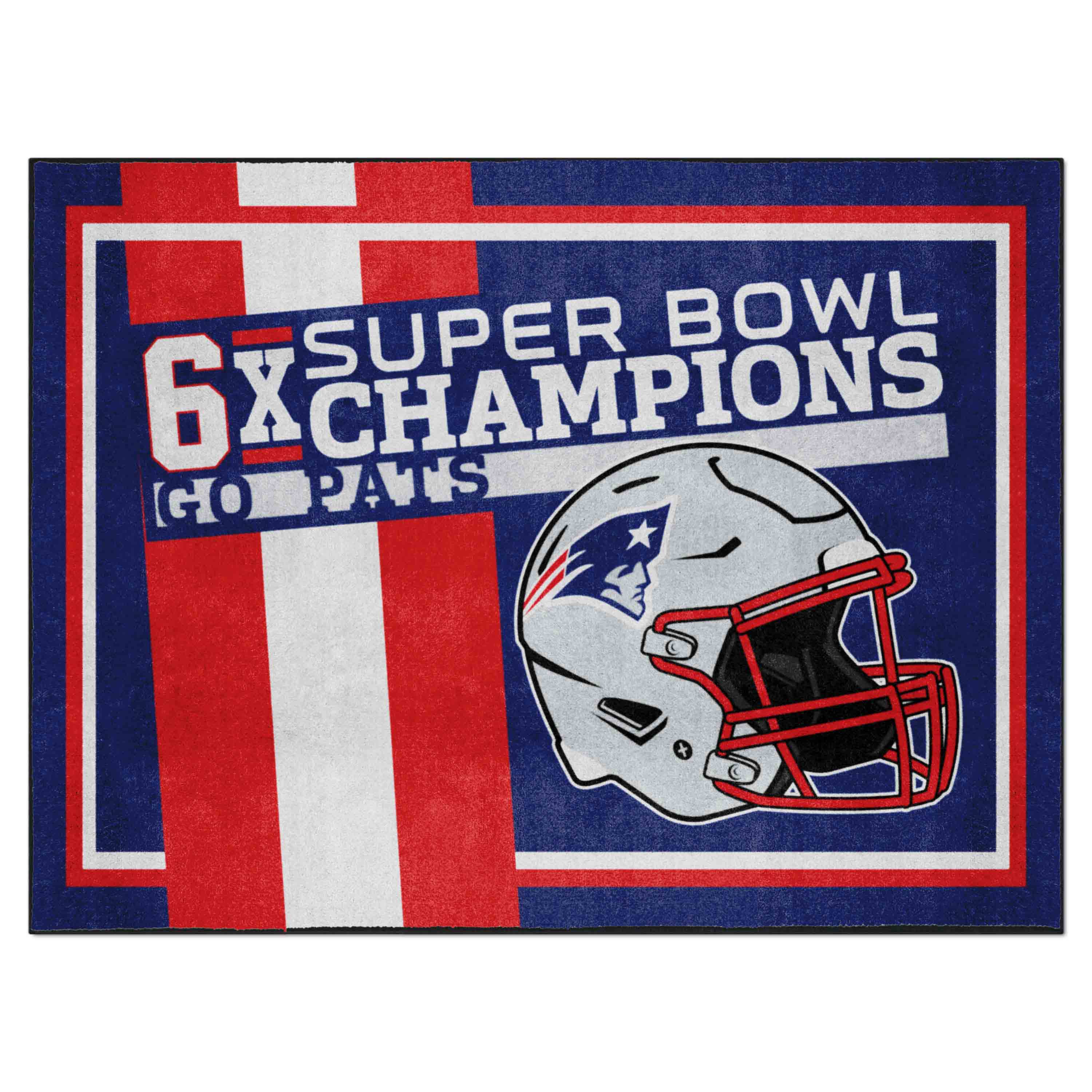 New England Patriots Dynasty 8ft. x 10ft. Plush Area Rug - New England Patriots