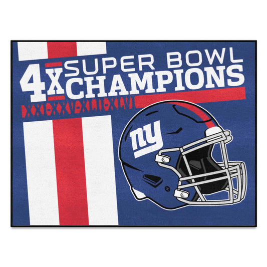 New York Giants All-Star Rug - 34 in. x 42.5 in. Plush Area Rug - New York Giants