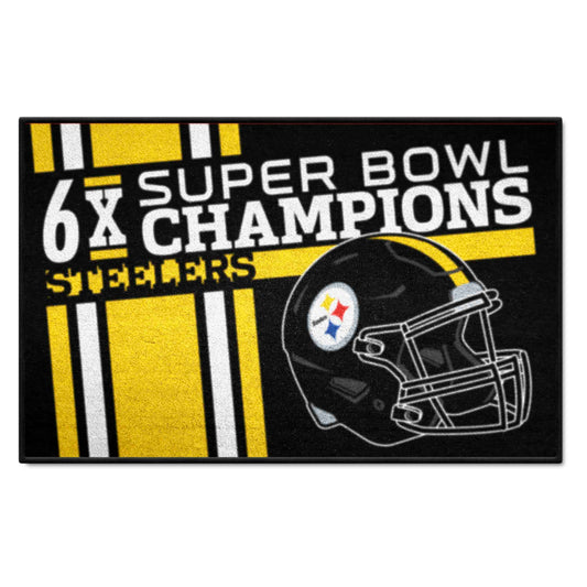 Pittsburgh Steelers Dynasty Starter Mat Accent Rug - 19in. x 30in. - Pittsburgh Steelers